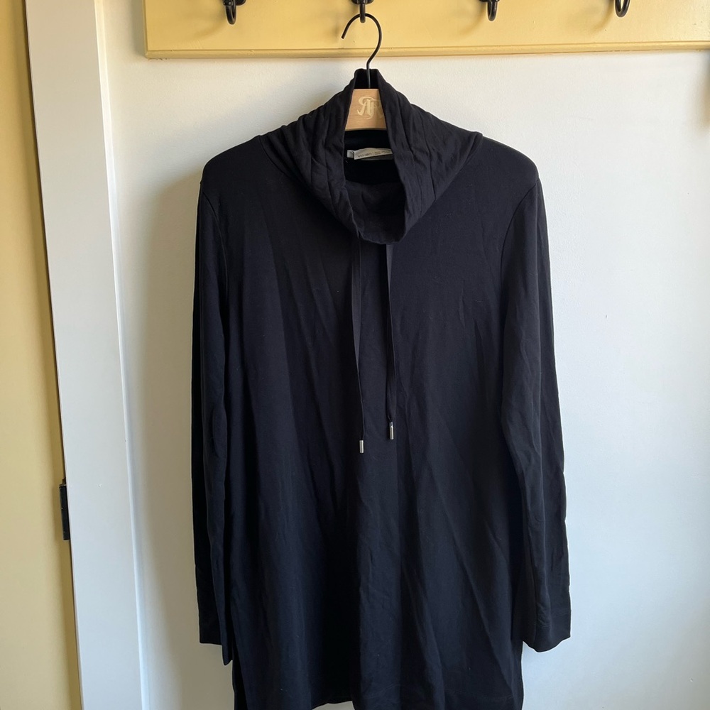 Simons Black Cowl-Neck Tunic